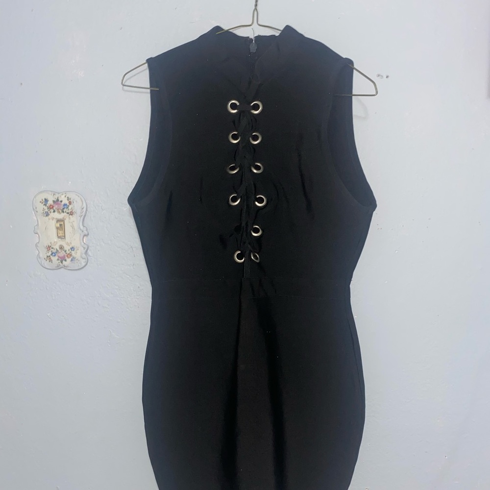 Black mini dress